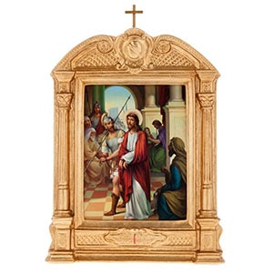 Vía crucis de madera
