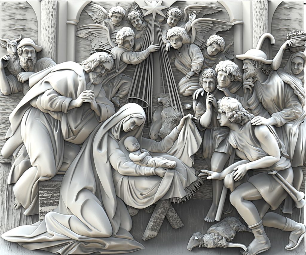 Imagen que representa el nacimiento de Jesús de Nazaret. 